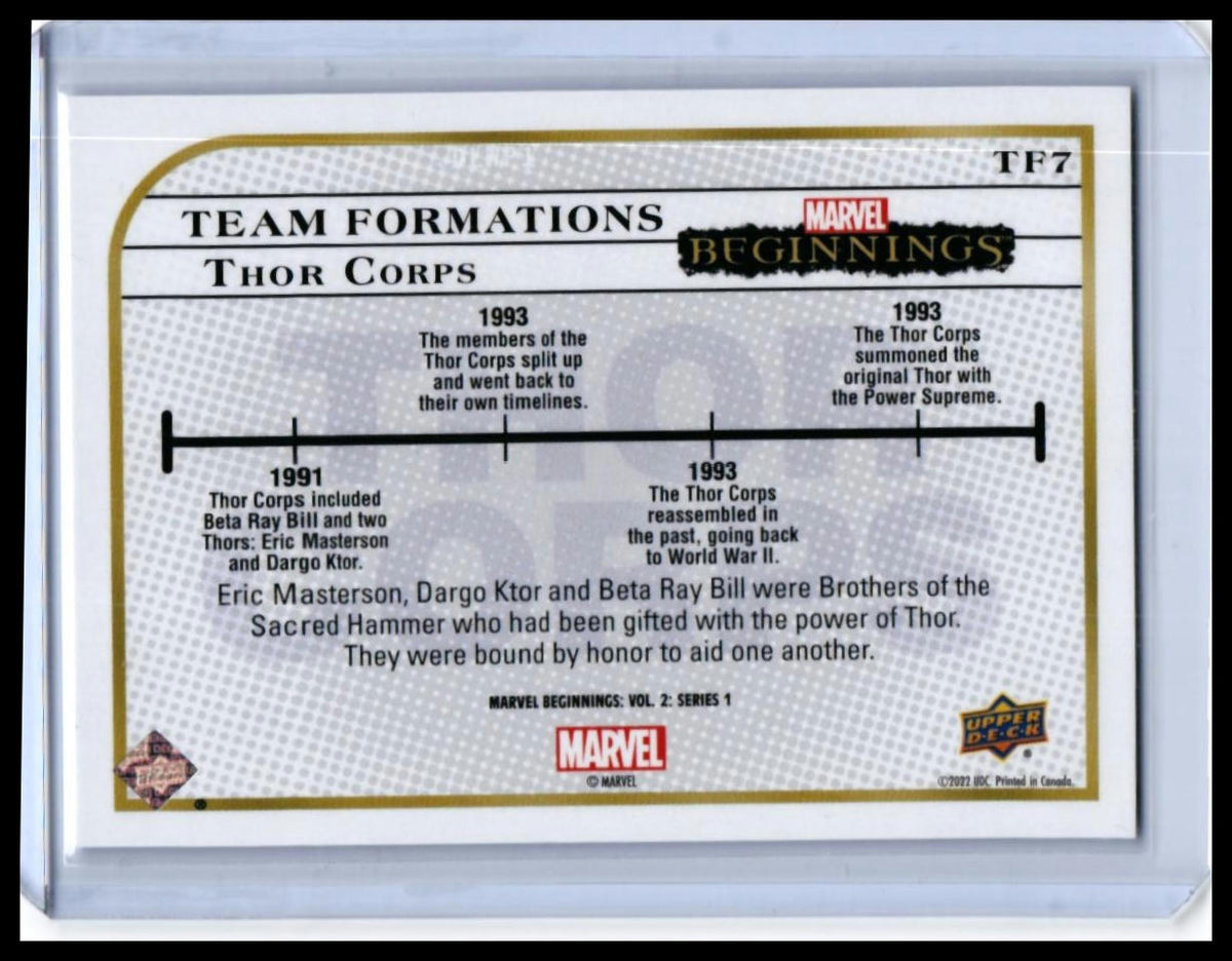 5-Card Lot 2022 Upper Deck Marvel Beginnings Vol 2 Series 1 Base - 02-back