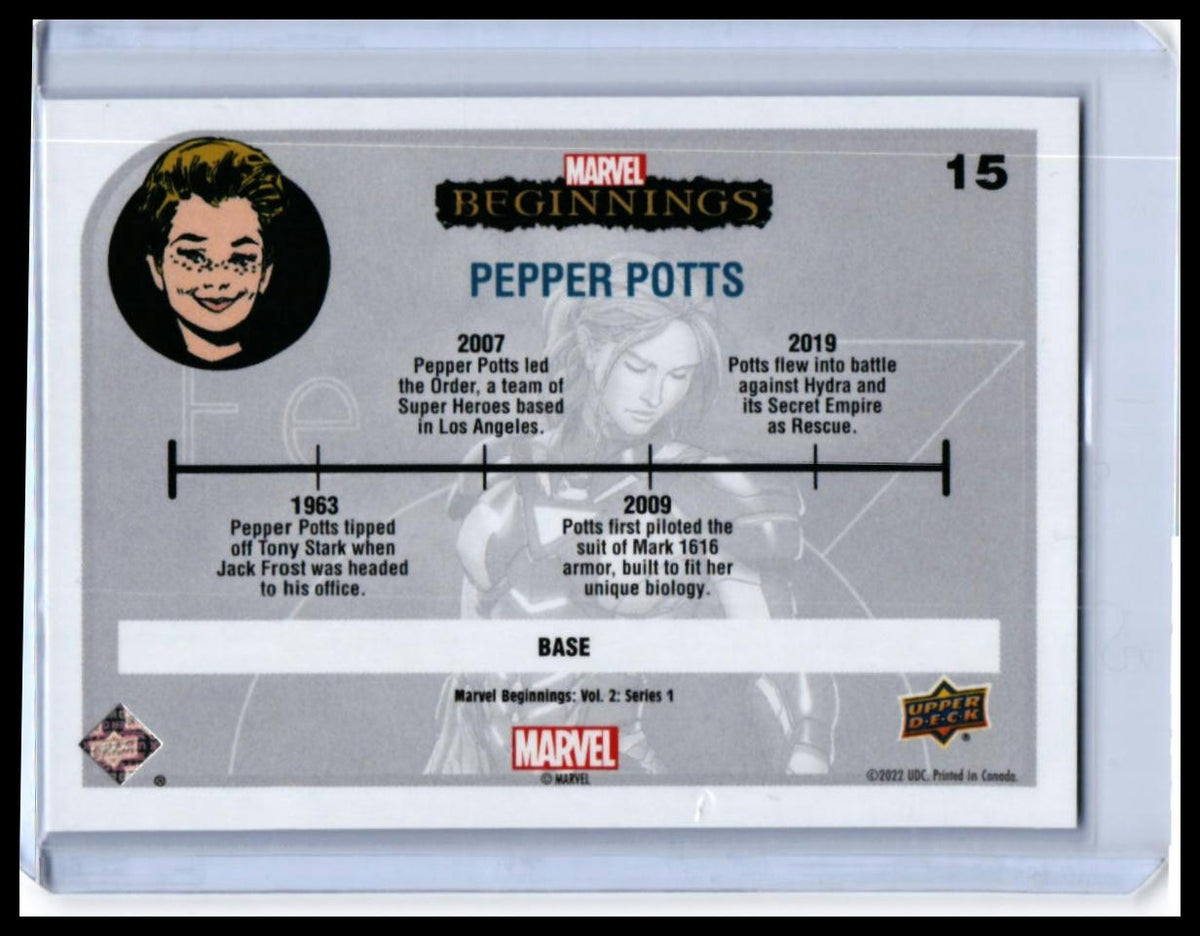 5-Card Lot 2022 Upper Deck Marvel Beginnings Vol 2 Series 1 Base - 03-back