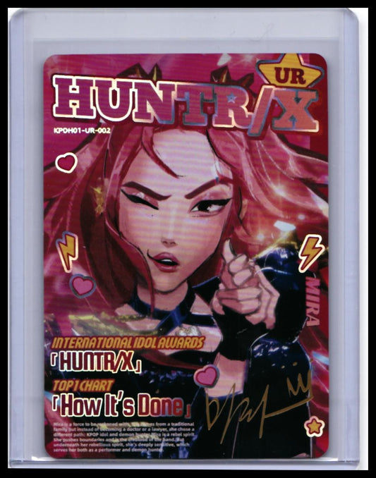 KAYOU KPop Demon Hunters Mira HUNTR/X UR Signature Card #KPOH01-UR-002 — front