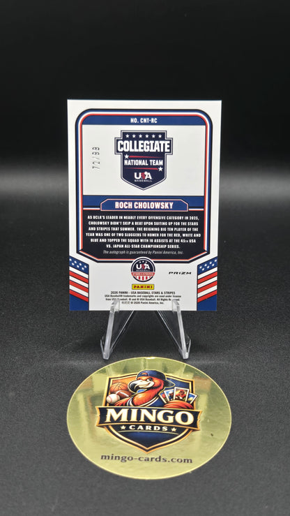 2026 Panini USA Baseball Stars & Stripes Roch Cholowsky Auto RC 72/99