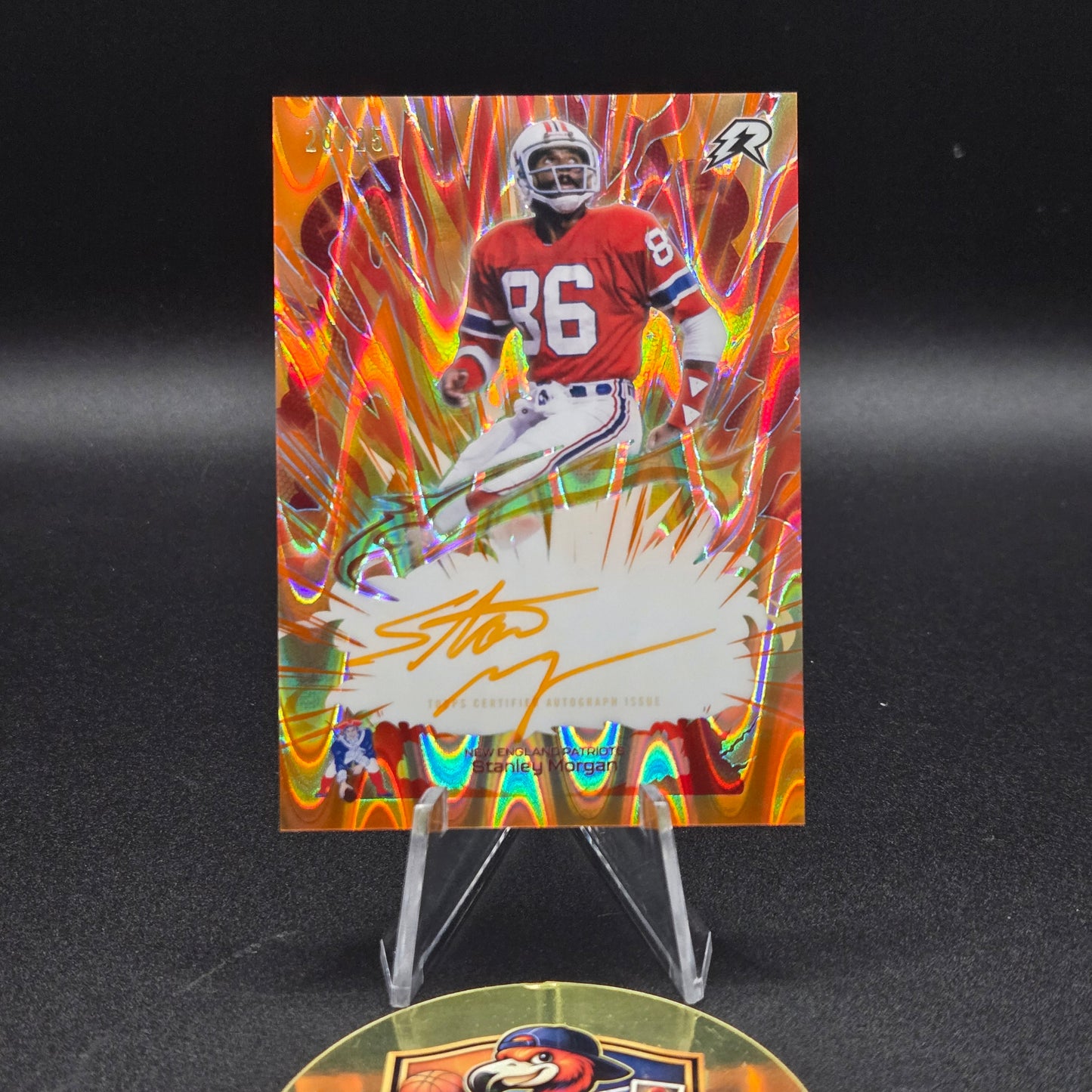 2025 Topps Resurgence Stanley Morgan Arc Flash Autographs Orange /25 AFA-STM Patriots