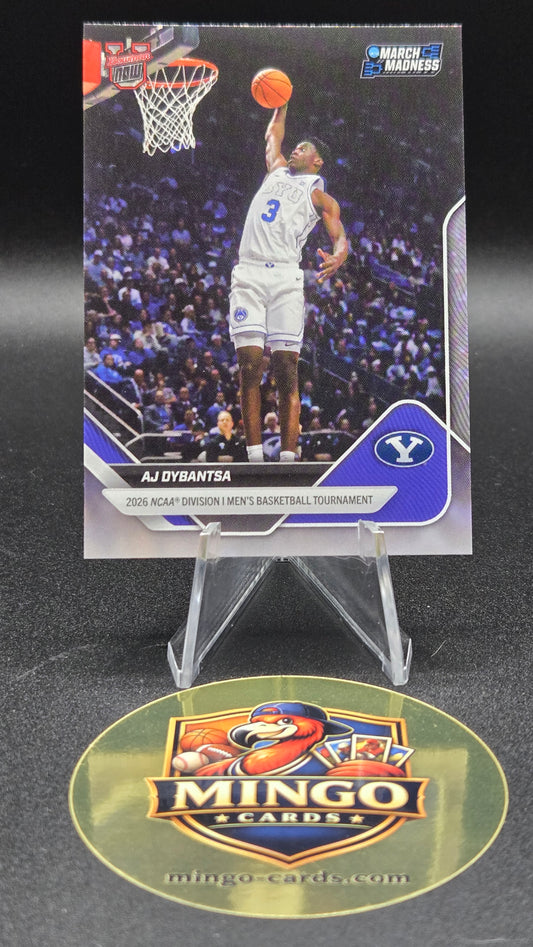 2026 Bowman U Now March Madness AJ Dybantsa #3 BYU RC #1 Pick Wizards