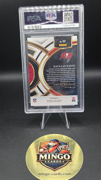 2023 Select Rachaad White Gold Disco Prizm Tampa Bay Buccaneers Gem Mint 10
