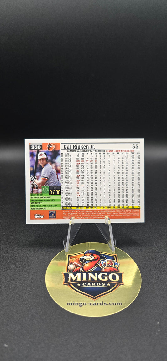 Cal Ripken Jr 2025 Topps Archives #230 Aqua Scope Foilboard /75 Orioles HOF