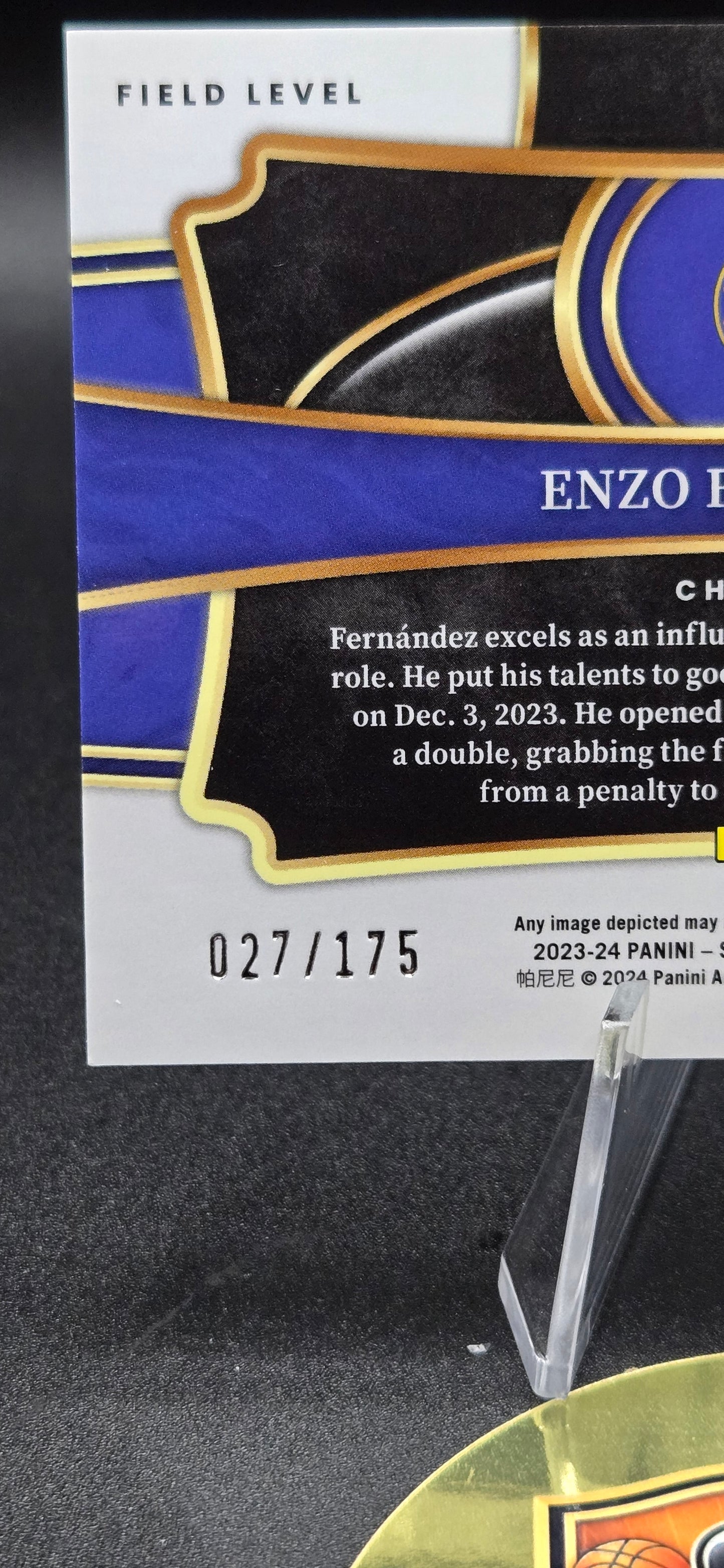 2023-24 Panini Select Premier League Enzo Fernandez #232 Field Level Camo Prizm /175