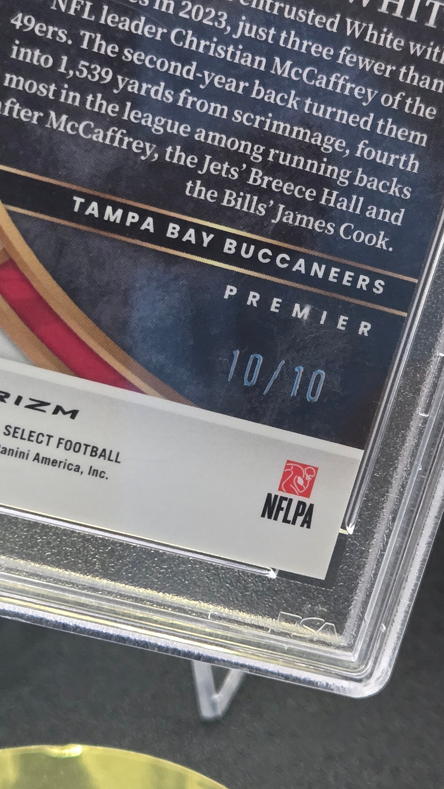 2023 Select Rachaad White Gold Disco Prizm Tampa Bay Buccaneers Gem Mint 10