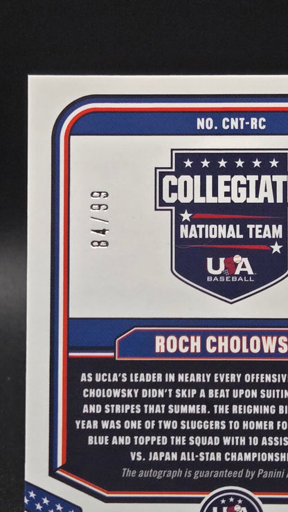 2026 Panini USA Baseball Stars & Stripes Roch Cholowsky Auto RC 84/99