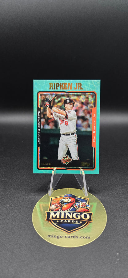 Cal Ripken Jr 2025 Topps Archives #230 Aqua Scope Foilboard /75 Orioles HOF