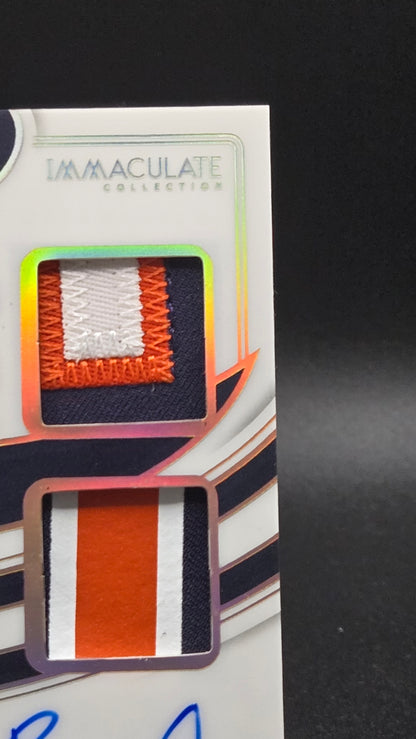 2024 Panini Immaculate Rome Odunze RC Dual Patch (Tri-Color) On-Card Auto Gold /25 Bears