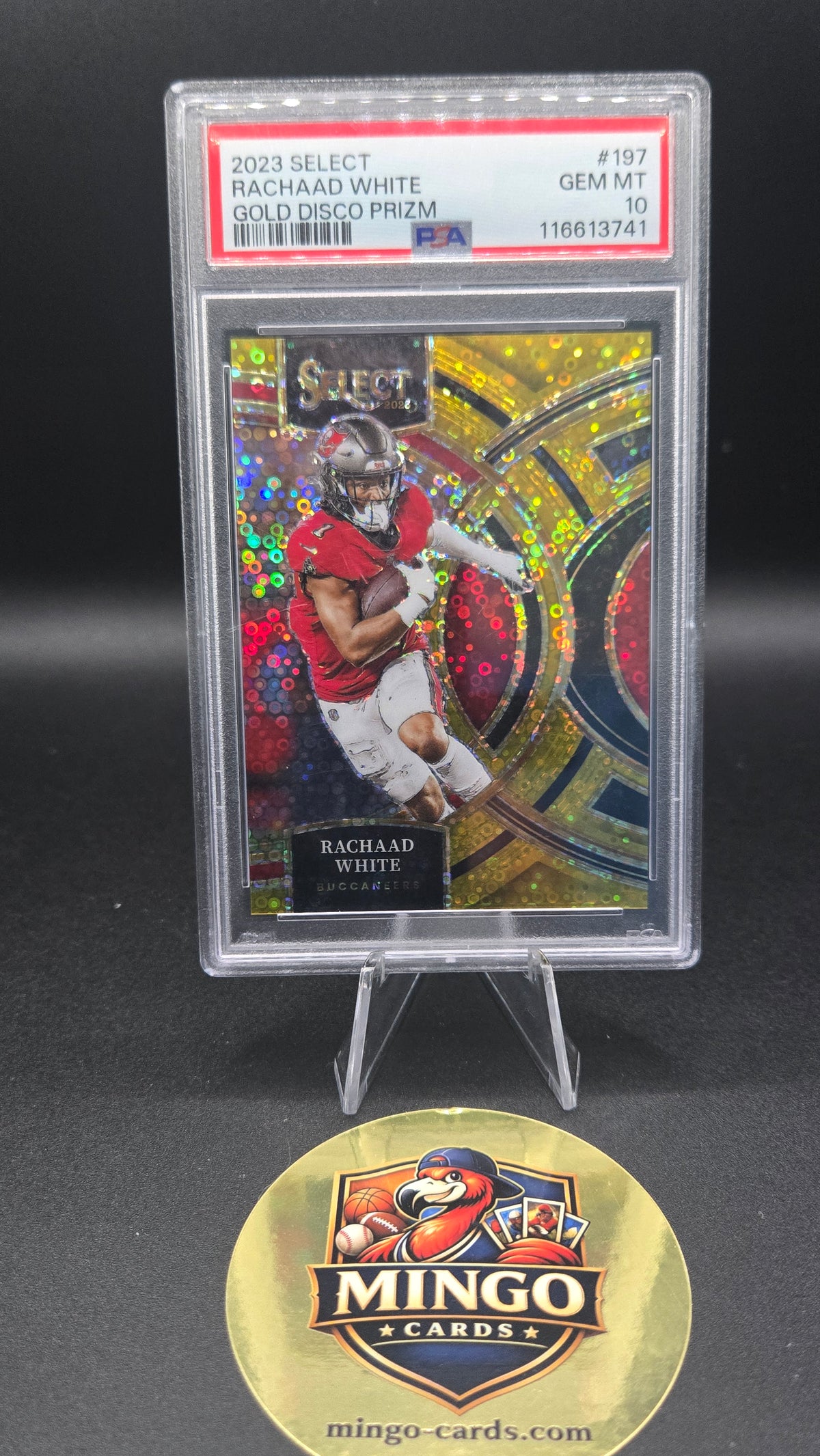 2023 Select Rachaad White Gold Disco Prizm Tampa Bay Buccaneers Gem Mint 10