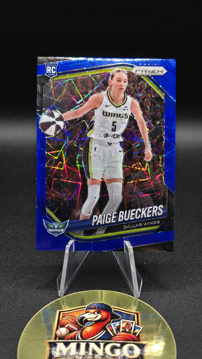 2-Card Lot 2025 Prizm WNBA Paige Bueckers RC Blue Velocity #5 + Kaleidoscopic #14