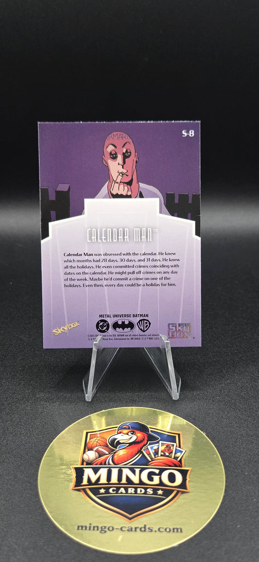 2025 Skybox Metal Universe Batman Calendar Man #S-8 SkyBox Premium Holo Insert