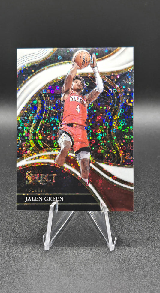 2023-24 Panini Select Jalen Green Courtside #242 White Disco Prizm Serial Numbered 74/75 — Houston Rockets
