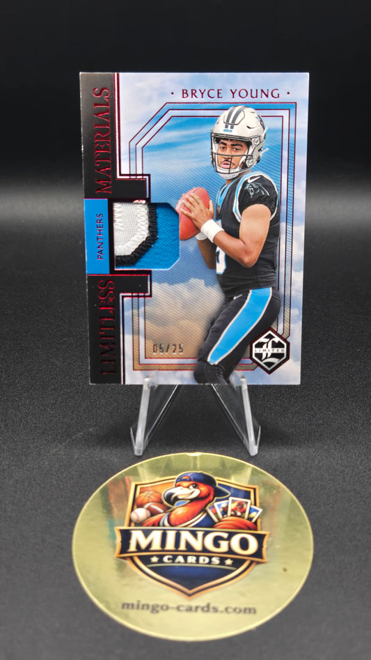 2023 Panini Limited Bryce Young Limitless Materials Ruby Spotlight Patch /25