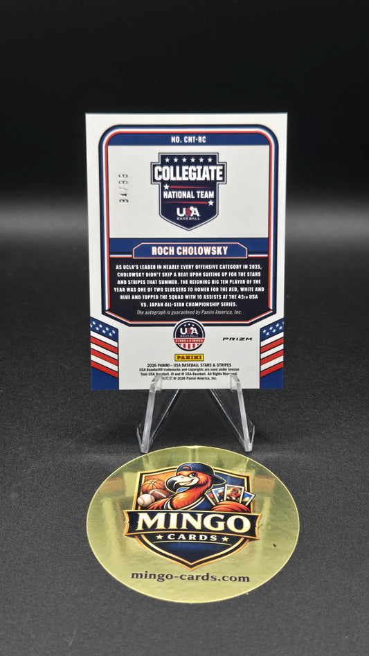 2026 Panini USA Baseball Stars & Stripes Roch Cholowsky Auto RC 84/99