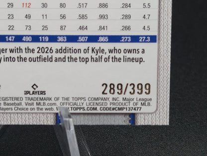 2026 Topps Series 2 Kyle Tucker #368 Dodgers Lot - Yellow Foil /399 + Holiday Sun