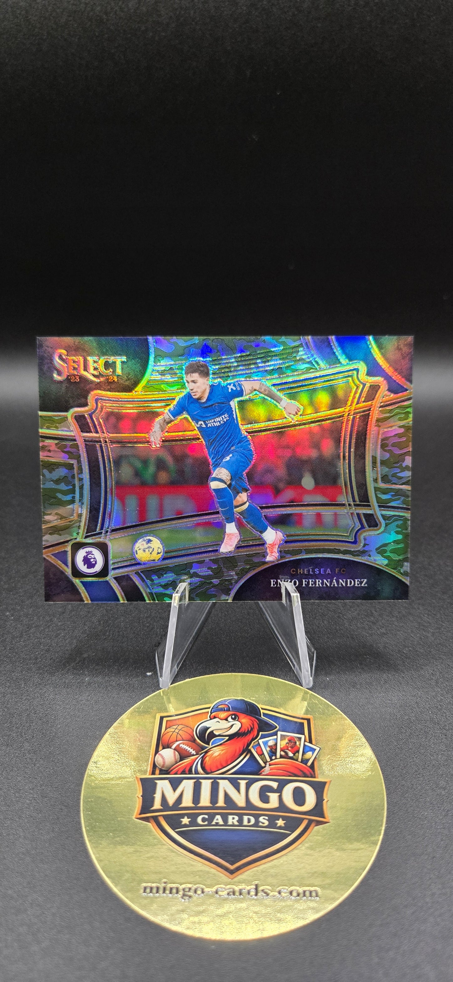 2023-24 Panini Select Premier League Enzo Fernandez #232 Field Level Camo Prizm /175