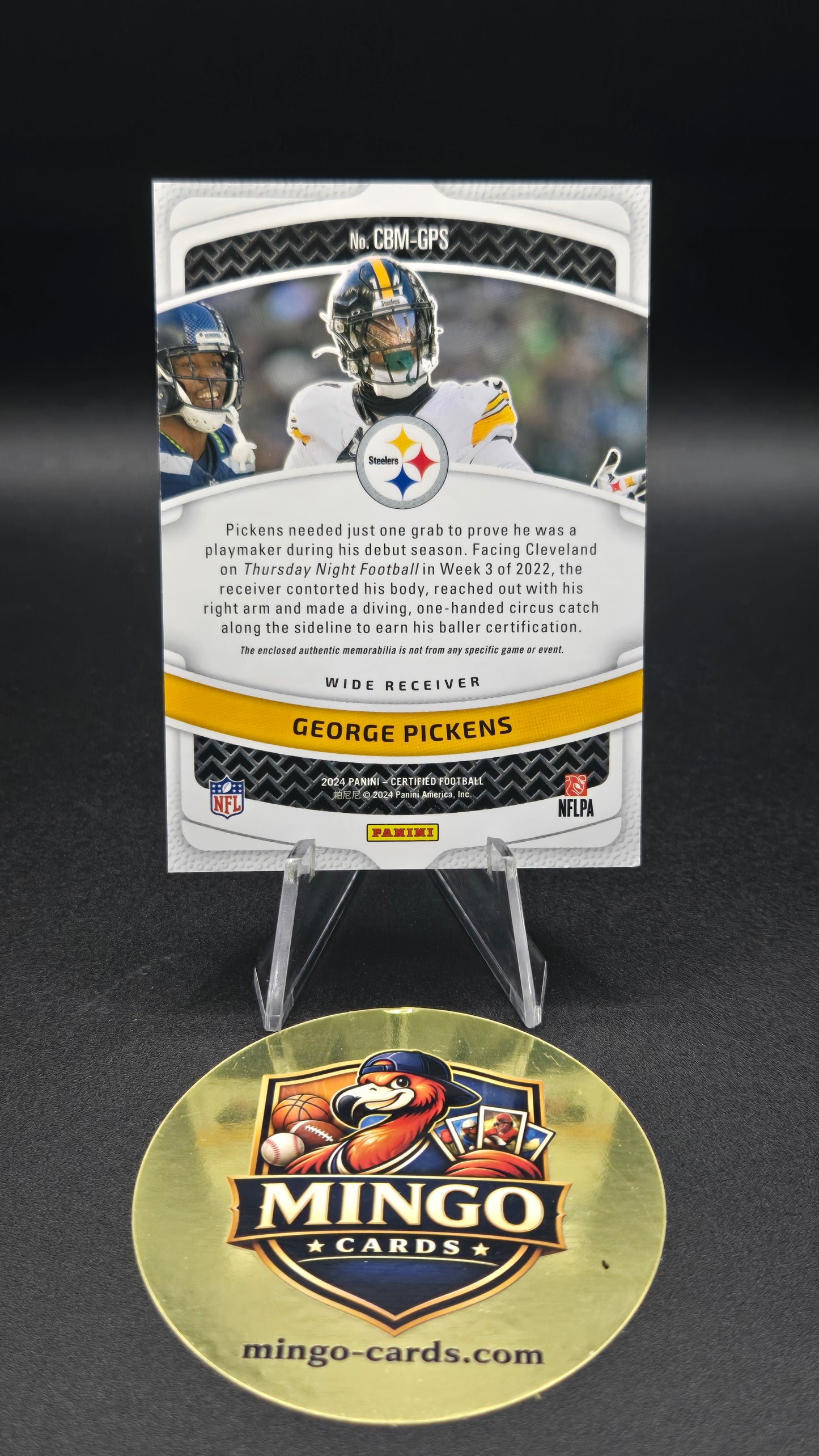 2024 Panini Certified Ballers Mirror George Pickens Patch CBM-GPS /249
