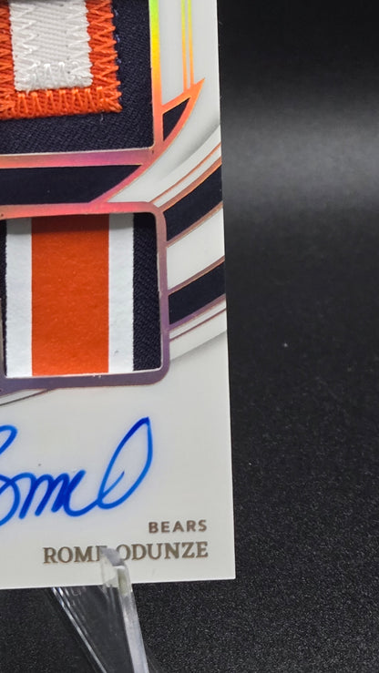 2024 Panini Immaculate Rome Odunze RC Dual Patch (Tri-Color) On-Card Auto Gold /25 Bears