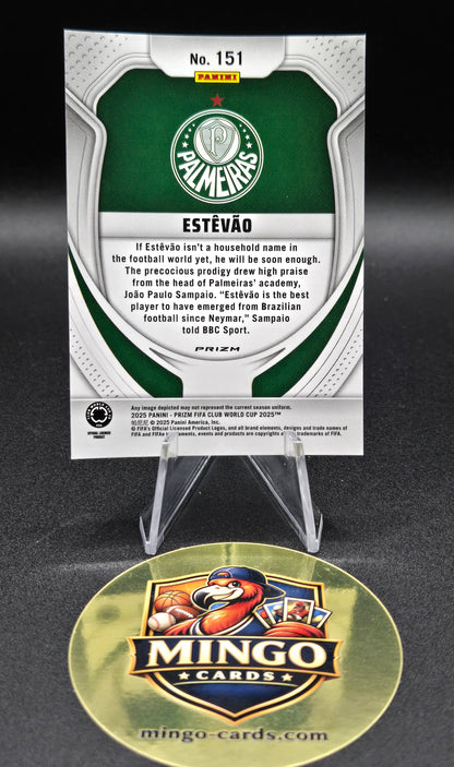 2025 Panini Prizm CWC Estevao #151 Seismic Prizm Palmeiras Chelsea