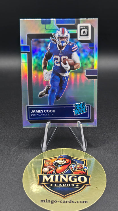 2022 Panini Donruss Optic James Cook #215 Holo Rated Rookie RC Buffalo Bills