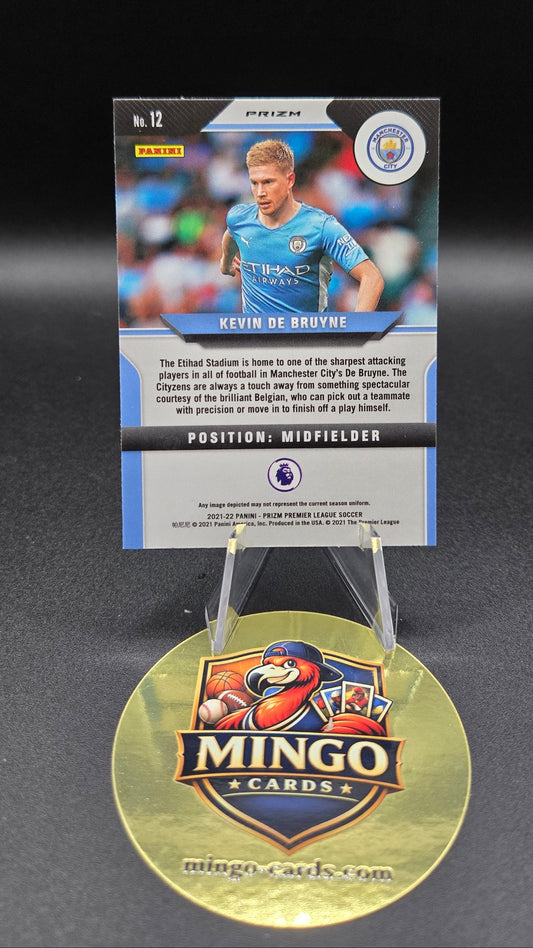 Kevin De Bruyne 2021-22 Panini Prizm EPL #12 Pink Cracked Ice Manchester City